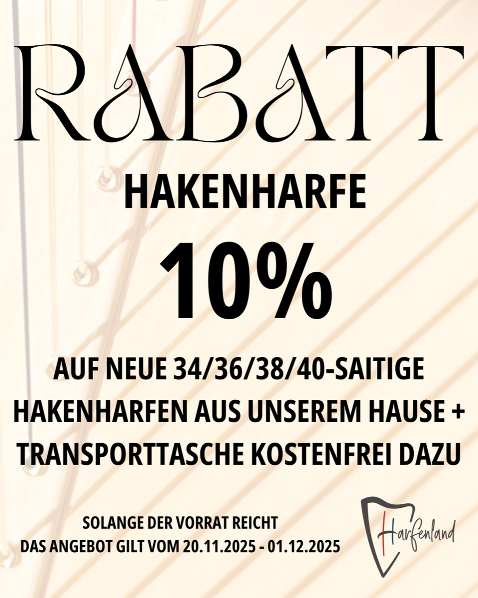 10% rabatt auf ausgewählte hakenharfen