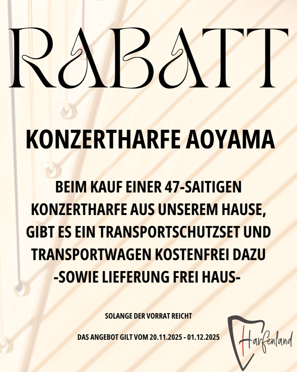 Rabatt auf Konzertharfen